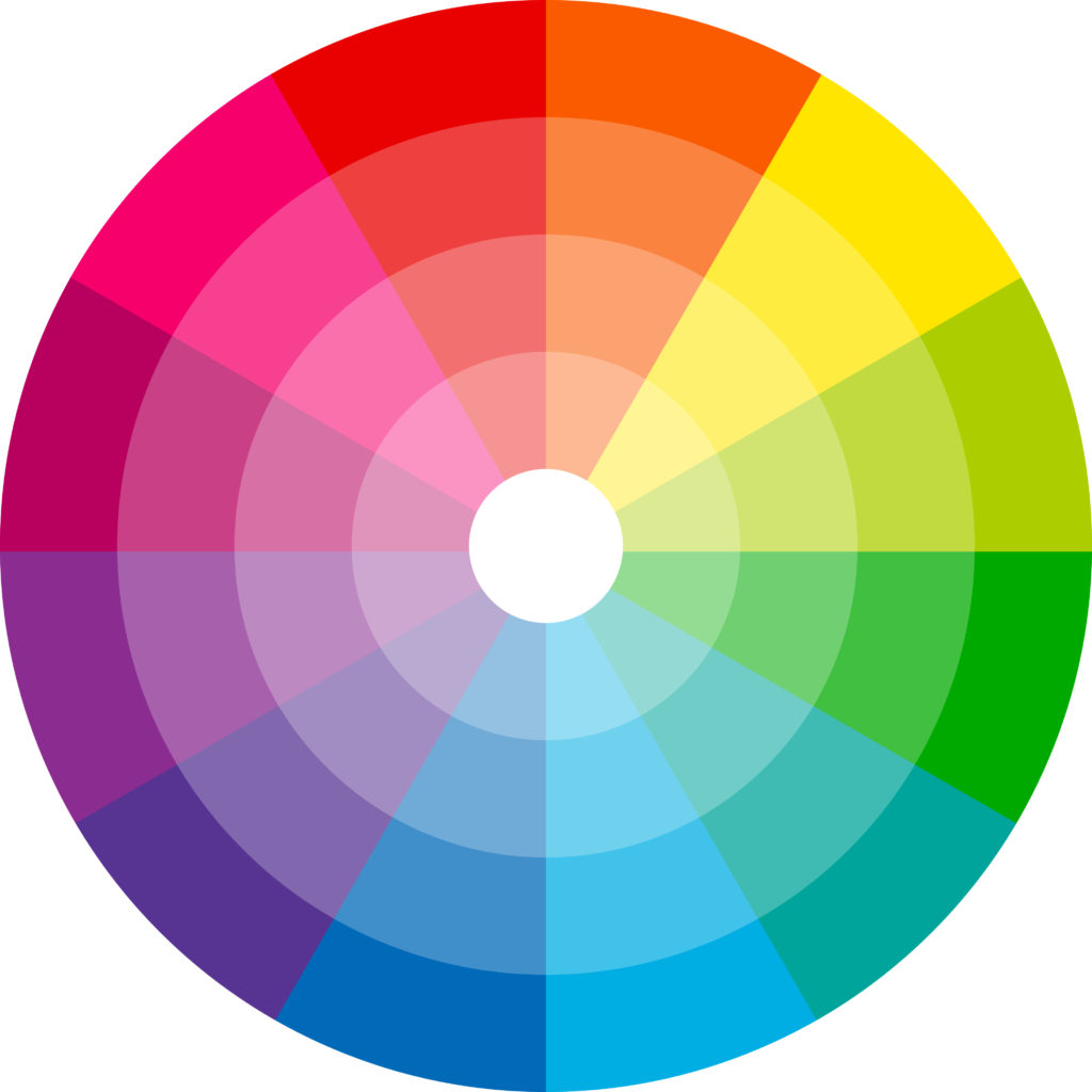 Color wheel isolated circle on white background | Lime Green Colour Schemes
