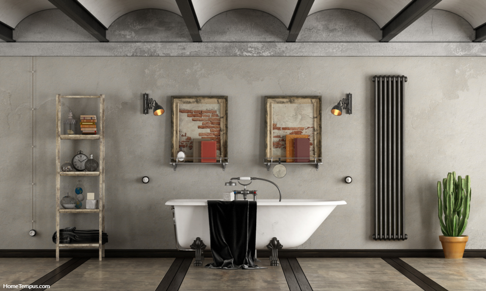 Industrial Style Bathroom Ceiling